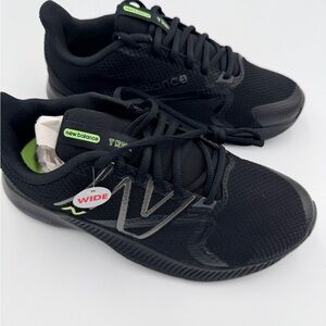 New Balance Kids Black and Green Sneakers